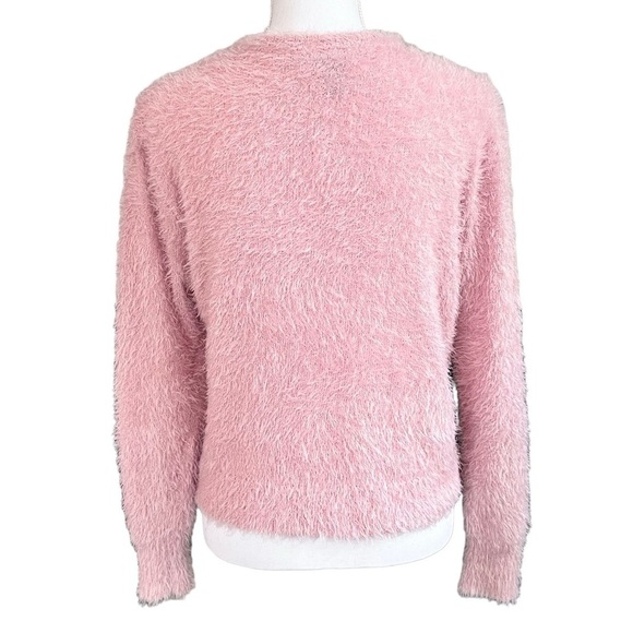 H&M Warm Fuzzy Stretchy Pink Sweater Size Small - Picture 3 of 7